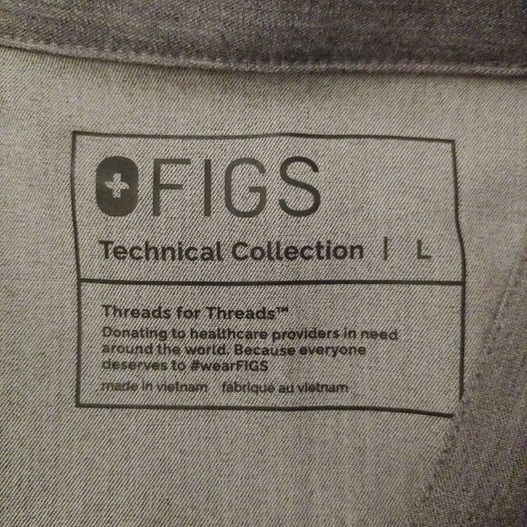 Figs Rafaela technical collection oversized gray Scrub Top - Picture 10 of 12